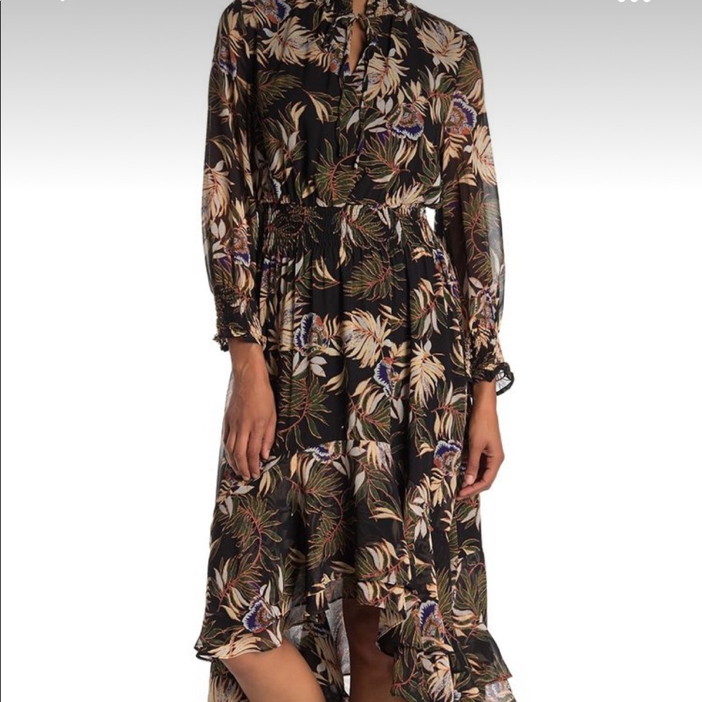 I. Madeline Key Hole Mock Neck Dress